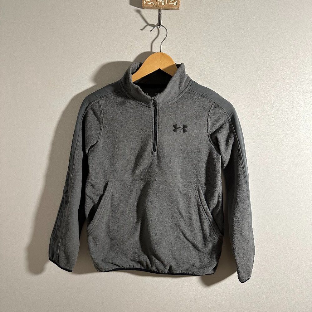 Boys Youth Under Armour ColdGear Fleece Solid 1/4 Zip Sweatshirt